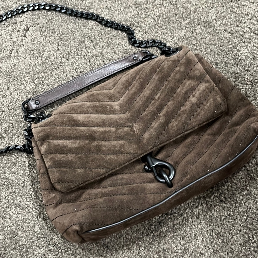 brown suede rebecca minkoff bag